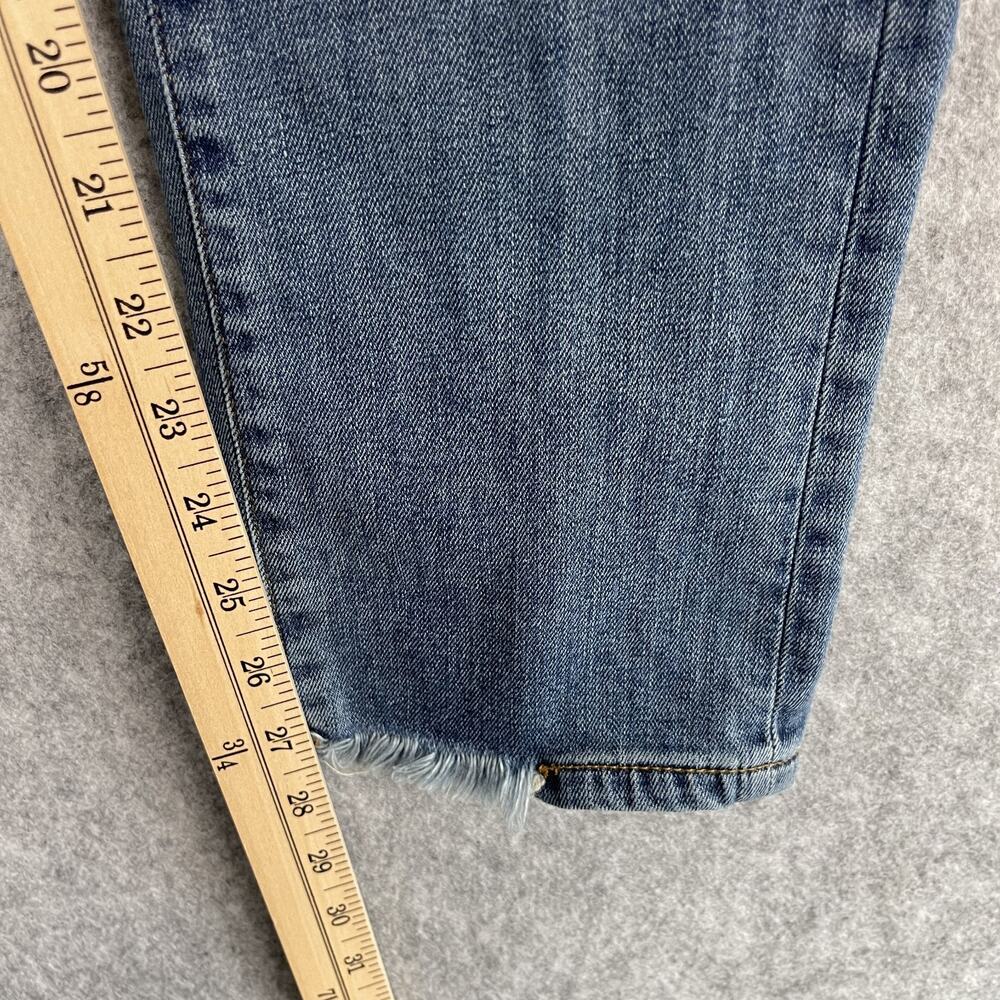 Peruvian Connection Cimarron Jean Womens 4 Medium Wash Button Fly Distressed Hem - Picture 13 of 16